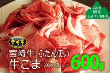 宮崎牛A4等級牛小間切れ600g (300g×2パック)(36-215)