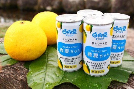 宮崎県 特産 柑橘 日向夏 ジュース 「綾夏ちゃん 果汁30%」1ケース [缶24本入] フルーツジュース(04-28)