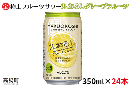 [極上フルーツサワー 丸おろしグレープフルーツ 350ml×24本]翌月末迄に順次出荷[c800_mm_x2]