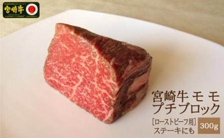 [宮崎牛]モモ肉ブロック 300g※90日以内出荷[B330]