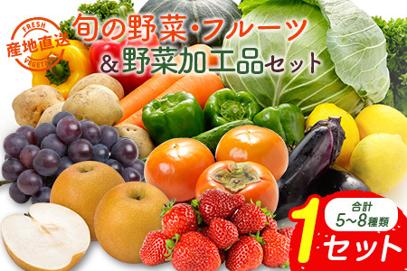 産地直送！旬の野菜・フルーツ＆野菜加工品 セット お試し 1回お届け おまかせ 詰合せ 宮崎県新富町産【C431】