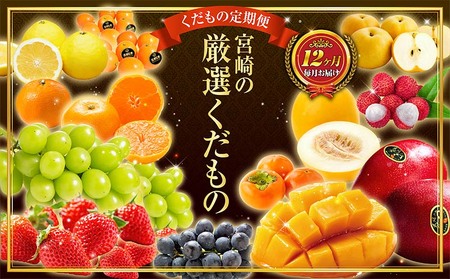 青果店チョイス!くだもの定期便Vol.6(全12回)国産 フルーツ 果物 1年間 毎月お届け 産地直送[G49]