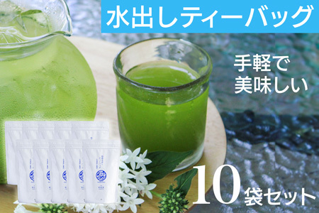 宮崎日本茶専門店 特撰水出し茶ティーバッグ（5g×20p/1本）計10本 お茶 緑茶 ギフト お取り寄せ【E227】