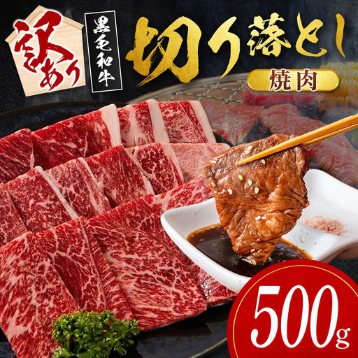 14営業日以内出荷 訳あり 宮崎県産 黒毛和牛 切り落とし(焼肉)計500g 肉 A351-Y-14D