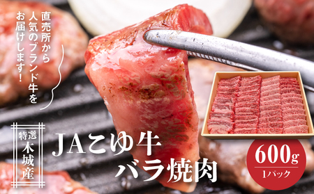 JAこゆ牛 特選木城産 バラ600g 焼肉用_K56_0009