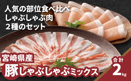 しゃぶしゃぶミックス(ロース500g×2・バラ500g×2)計2kg K16_0117