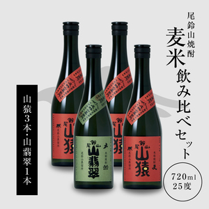 焼酎尾鈴山(山猿3本・山翡翠1本)720ml _K08_0018_4
