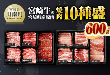 宮崎牛 & 宮崎県産 豚肉 焼肉 10種 [ 肉 牛 牛肉 豚肉 豚 ぶた肉 国産 黒毛和牛 宮崎牛 BBQ 焼肉 ロース カタロース バラ モモ ウデ ]