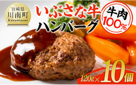 いぶさな牛ハンバーグ 10個 【 宮崎県産 牛 ハンバーグ 黒毛和牛 】