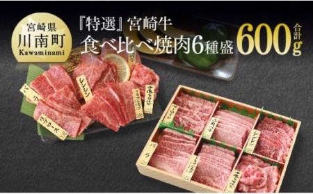 [特選]宮崎牛6種盛 焼肉食べ比べセット[肉 牛肉 国産 黒毛和牛 宮崎牛 肉質等級4等級以上の牛肉 焼肉セット]