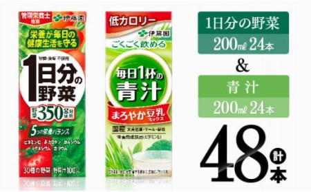 伊藤園　1日分の野菜＆青汁（紙パック）48本 【伊藤園 飲料類 野菜 青汁 野菜ジュース セット 詰め合わせ 飲みもの】