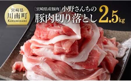 宮崎県産豚肉 小野さんちの豚肉 切り落とし 2.5kg[ 豚肉 豚 肉 国産豚肉 宮崎県産豚肉 小分け 豚 豚肉 パック 豚 豚肉 便利豚肉 和洋中 豚]