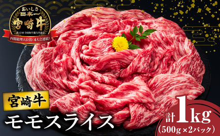 [12月配送]宮崎牛モモスライス(すき焼き用)計1kg 肉 牛 牛肉 焼肉 国産 _T009-004-612[人気 肉 ギフト 食品 お肉 しゃぶしゃぶ 贈り物 お土産 送料無料 プレゼント 国産豚 ポーク BBQ 都農町 宮崎県産 最新ランキング 高級 ]