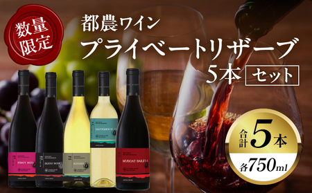【期間・数量限定】プライベートリザーブ5本セット 酒 飲料 アルコール 国産_T014-037