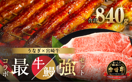 ≪数量限定≫うなぎ×宮崎牛 都農町最強セットA 肉 牛 牛肉 焼肉 国産_T030-071[人気 ロースステーキ うなぎ ギフト ロースステーキ 食品 おかず お土産 贈り物 送料無料 プレゼント おすすめ オススメ 特産品 都農町 宮崎県産 ]