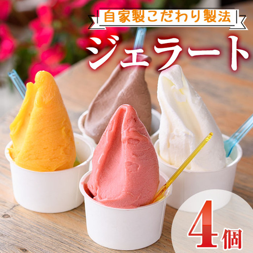 [先行予約受付中!2026年7月から順次発送予定]自家製こだわり製法!自家製ジェラート(4個) アイス クリーム スイーツ デザート ピスタチオ ご褒美 詰め合わせ 食べ比べ [I-11][ミツル・プラス]