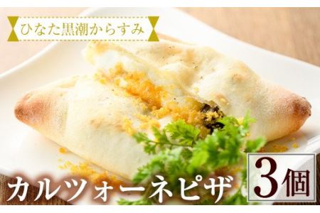 ひなた黒潮からすみのカルツォーネピザ(3個)カラスミ 野菜 チーズ 冷凍 惣菜 イタリアン 宮崎県 門川町[AC-1][イタリア料理 Bliss]
