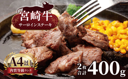 【ふるさと納税】 宮崎牛 サーロインステーキ ２枚 （ 400g )