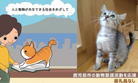 【 鹿児島市の動物愛護活動 を 応援 】（ 返礼品なし）5,000円 K000-CFA0005 動物愛護 地域猫 活動 地域 犬 猫 動物 保護 支援 殺処分ゼロ 飼養管理 譲渡促進 不妊去勢手術 治療 施設整備 ペット 愛犬家 愛猫家 人と動物が共生できる社会をめざして ふるさと納税 鹿児島県 鹿児島市 ランキング プレゼント ギフト