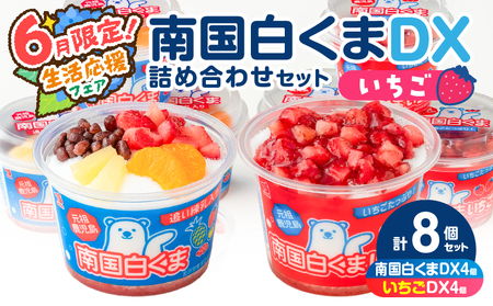 [ 期間限定 生活応援 ]セイカ食品 南国白くまDX・南国白くまDX(いちご味)詰め合わせセット K051-002_01 白熊 しろくま アイス アイスクリーム カップ スイーツ 氷菓子 かき氷 氷菓 いちご フルーツ 練乳 ミルク ご当地 名物 人気 夏 デザート おやつ セット 詰合せ 期間 数量 限定 セイカ食品 ふるさと納税 鹿児島 鹿児島市 おすすめ ランキング プレゼント ギフト