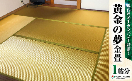 現代の名工カンパニー特製! 黄金の夢 ( 畳 1帖 サイズ ) K348-005 たたみ 金畳 金のたたみ 和室 新生活 新築 リフォーム 仏壇用 小物飾り 飾り 置き 受賞 小田商会 ふるさと納税 鹿児島 鹿児島市 おすすめ ランキング プレゼント ギフト