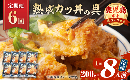 【 全6回 定期便 】鹿児島 県産 熟成 カツ丼 の 具（8食分） K258-T06_08a 肉 豚肉 惣菜 総菜 冷凍
