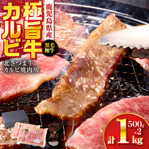 北さつま牛 カルビ 焼肉用 K137-006 バラ肉 牛肉 黒毛和牛 BBQ