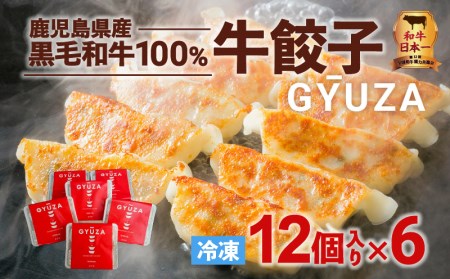 黒毛和牛100%牛餃子12個入り × 6Pセット K098-006 薩摩 さつま 大人気餃子 人気 鹿児島産 鹿児島県産 三昧 セット 大人気黒毛和牛 人気 鹿児島産 和牛 牛 100% ぎょうざ ぎょうざ 産ぎょう 鹿児島県産ぎょう ギョーザ ギョーザ 鹿児島県産