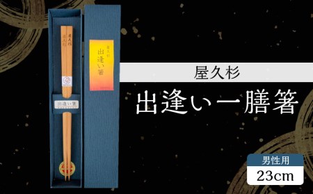 屋久杉 出逢い一膳箸 男性用(23cm) K042-007_2 薩摩 さつま 鹿児島県 鹿児島市 鹿児島 大人気屋久杉 人気 記念 贈り物 ギフト プレゼント 木 木目 杉 屋久島 箸 お箸 出逢い一膳 長寿 世界遺産 幸せの エコ マイ箸 My 持ち歩き