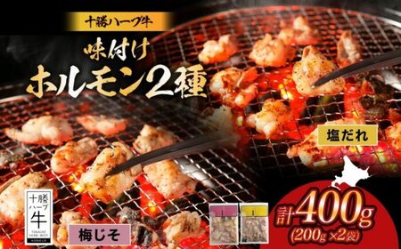 北海道 十勝ハーブ牛 味付けホルモン2種×各200g ホルモン ホルモン ホルモン ホルモン[BEBB055]