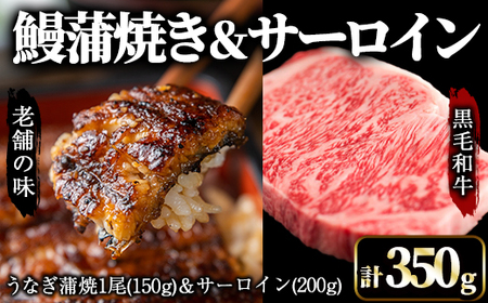 [鰻も牛もどっちもイエェェェーイ!8]鹿児島県大隅産うなぎ蒲焼150g うしの中山サーロインステーキ200g 2475