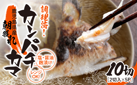 調理済み ! カンパチ カマ塩 ・ 醤油麹 ( こうじ ) 漬け 10切 ( 焼 タイプ ) KN037-002-03 魚 麹漬け