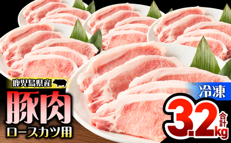 鹿児島県産 豚肉 ロース カツ用 3.2kg セット KN165-009 肉 冷凍