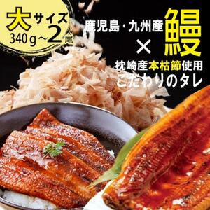 大サイズ 国産うなぎ蒲焼 2尾(約340g〜約380g)A8-103_魚介・海産物 うなぎ ウナギ 鰻_[配送不可地域:離島]
