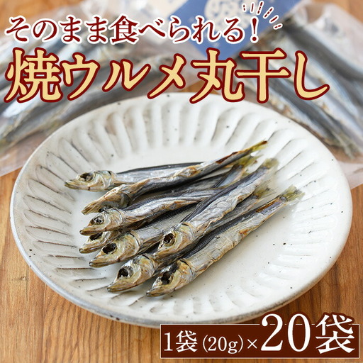 焼ウルメ丸干し20袋セット(20g×20袋)海産物 いわし 鰯 ウルメイワシ おつまみ おかず【下園薩男商店】akn086-14