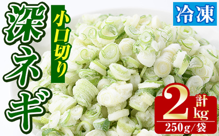 冷凍深ネギ(小口切り:計2kg・250g/袋) 野菜 冷凍 冷凍野菜 小分け ねぎ ネギ 深ネギ 小口切り 斜め切り ねぎま 簡単 手軽 小分け [合同会社グッドフィールド]a-12-351-z