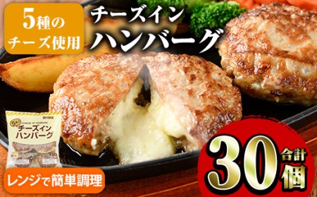 akune-2-250 ＜まもなく受付終了！＞5種のチーズインハンバーグ合計約2.7kg(合計30個・(1袋450g/5個入り)×6袋)5種のチーズを独自配合でブレンド！【スターゼン】2-250