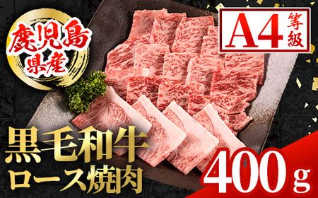 i1001 鹿児島県産 黒毛和牛 ロース焼肉用 (計400g) 国産 九州産 鹿児島産 黒毛和牛 牛肉 国産牛 ロース 焼肉 焼き肉 BBQ ロース肉 冷凍配送 [スターゼン]