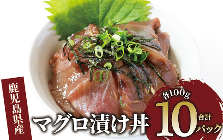 マグロ漬け丼100g×10袋(山川町漁協/010-1857) 海鮮 鮪 まぐろ マグロ 漬け丼 まぐろ のっけ 海鮮丼 惣菜 総菜 簡単 調理済み セット 漁協 指宿 山川 指宿鰹節 鹿児島 国産 魚 人気 冷凍 小分け 一人暮らし 食品