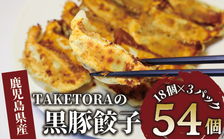 [鹿児島ラーメン王2017・2019王者]TAKETORAの黒豚餃子 18個入×3P(TAKETORA/010-1746) 餃子 ぎょうざ ギョーザ ぎょーざ ラーメン ラーメン王 鹿児島 黒豚 オリジナル 国産 冷凍 冷凍餃子 国産豚肉 簡単 お手軽 おかず おつまみ 夕飯 晩ごはん 惣菜 総菜 そうざい 弁当 業務用 特製 中華 焼き餃子 ラーメン屋 生餃子 タケトラ たけとら