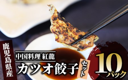 カツオ餃子10パックセット(紅龍/010-391) [ かつお ぎょうざ 冷凍 ギョウザ 餃子鍋 点心 飲茶 お魚餃子 さかなぎょうざ 水餃子 焼餃子 惣菜 総菜 お惣菜 総菜 おそうざい そうざい セット 鹿児島 かごしま 指宿 いぶすき 中華 中華料理 ]