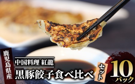 カツオ餃子・黒豚餃子食べ比べセット(紅龍/010-392) かつお ぎょうざ 冷凍 ギョウザ 餃子鍋 点心 飲茶