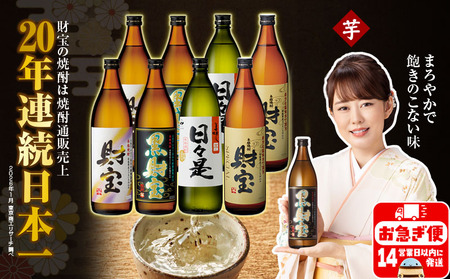 [芋焼酎]5合瓶 4種8本 温泉水 財宝 鹿児島 焼酎 お酒