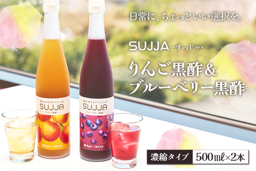 SUJJA りんご黒酢&ブルーベリー黒酢 2本セット