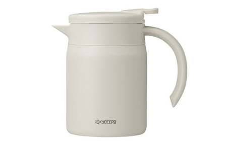 [京セラ]真空断熱卓上ポット 600ml [サンドベージュ] CERAMUG セラマグ 卓上ポット ポット コーヒーサーバー 魔法瓶構造 保温 保冷 KYOCERA AS-563-2