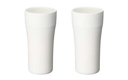 【京セラ】真空断熱タンブラー 420ml  ＜ホワイト＞ ペアセット（2個） CERAMUG タンブラー 真空容器 保冷 保温 真空断熱 セラミック トラベルカップ KYOCERA BS-625-1
