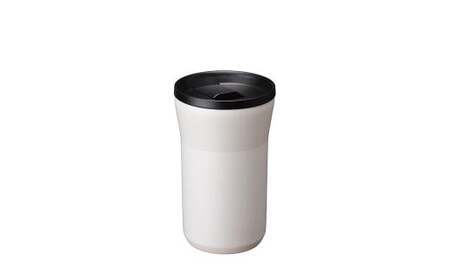 [京セラ] 蓋付きタンブラー 350ml [クリームホワイト] CERAMUG タンブラー 真空容器 保冷 保温 真空断熱 セラミック トラベルカップ KYOCERA AS-489-1