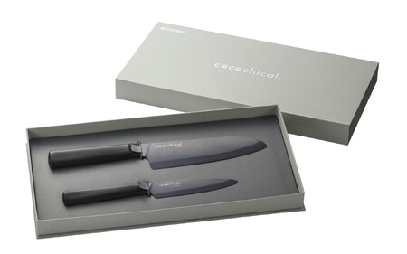 京セラ ココチカルシリーズ セラミックナイフ2本セット 11cm 16cm 黒 包丁 フルーツナイフ 三徳包丁 日本製 ES-025