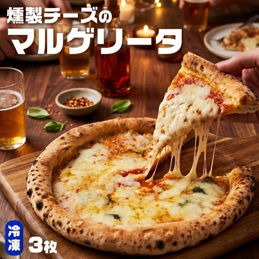 もちもち 冷凍ピザ 燻製チーズのマルゲリータ 約23cm 3枚 ピザ 冷凍 マルゲリータ ナポリピザ チーズ