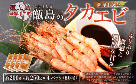 BS-334 甑島のタカエビ（薩摩甘えび）60尾(15尾×4パック)